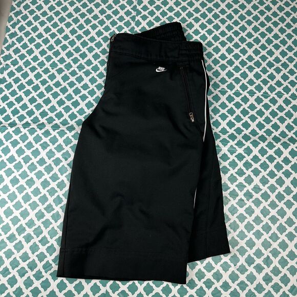 Nike Women's Size Medium Shorts Black Zip Front Running Stretch - Picture 1 of 16